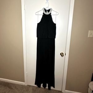 MSK Black Jumpsuit with pearl collar - Size M